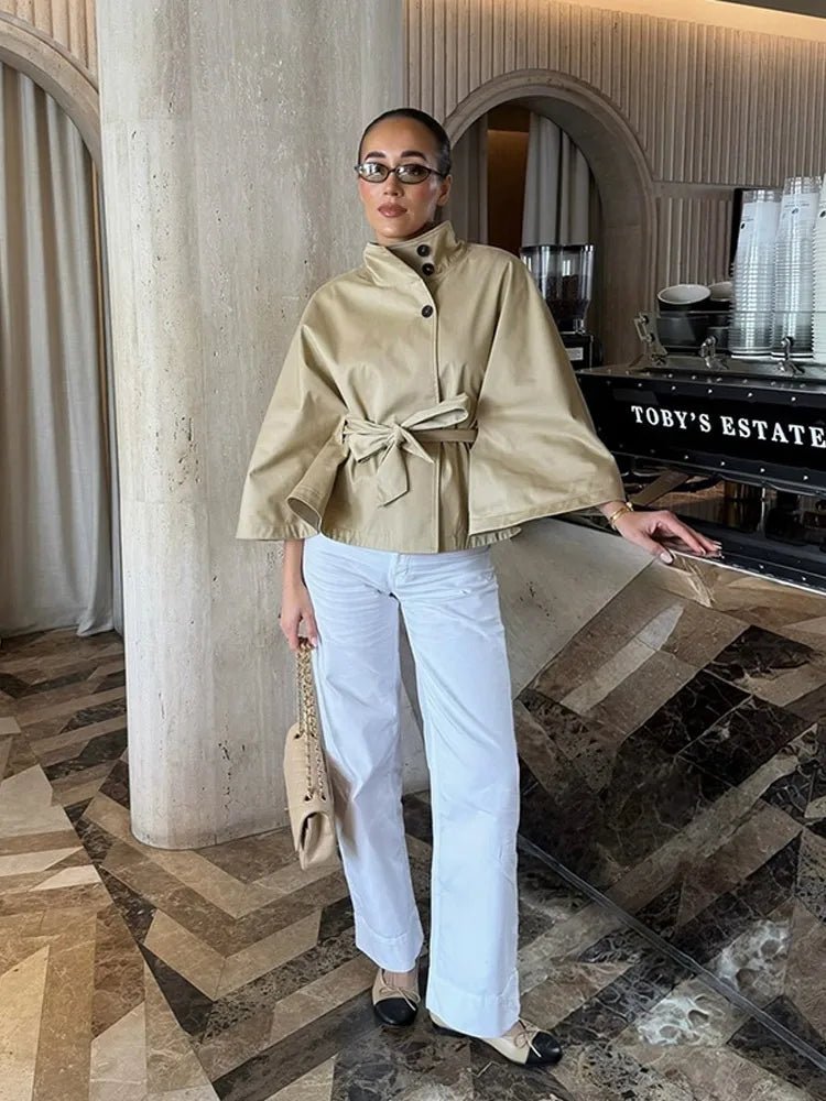 Kimberly beltefrakk i capestil