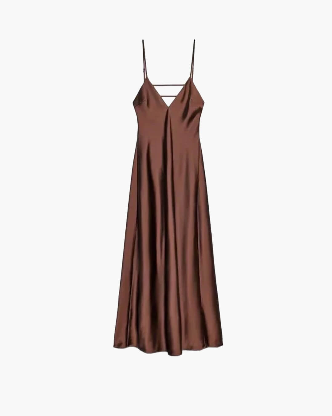 Kirra ryggfri satengmaxikjole