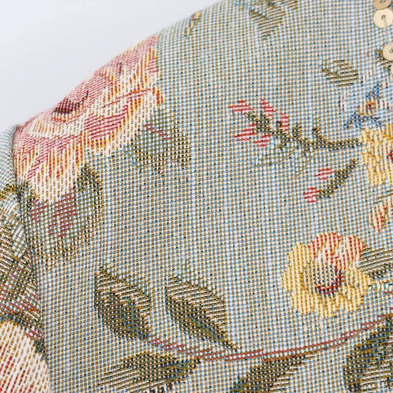 Laura Vintage Jacquard Cropped Jacket