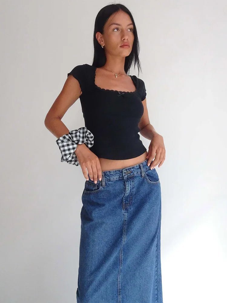 Liberty Lace Trim Crop Top