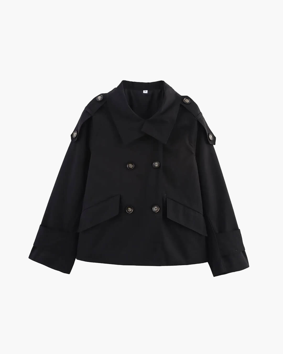 Lucy kort trenchcoat med ståkrage