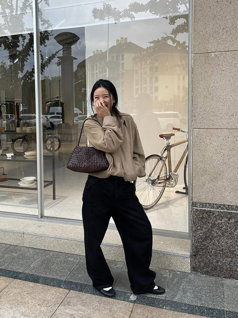 Marissa liten flettet veske i vegansk skinn