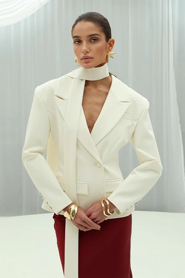 Maxine blazer med skjerfkrage