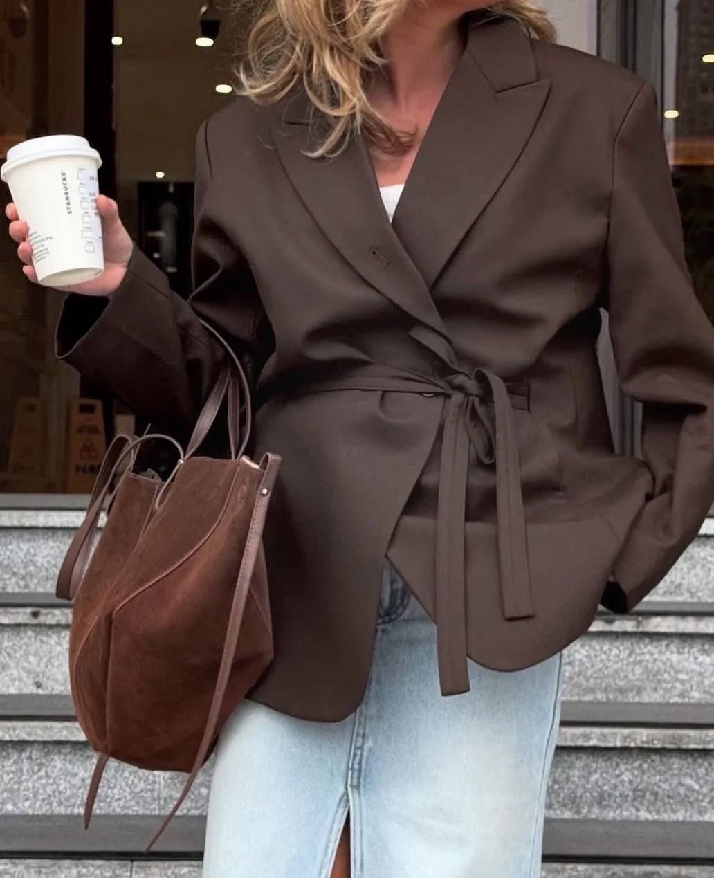 Mia blazer med snøring