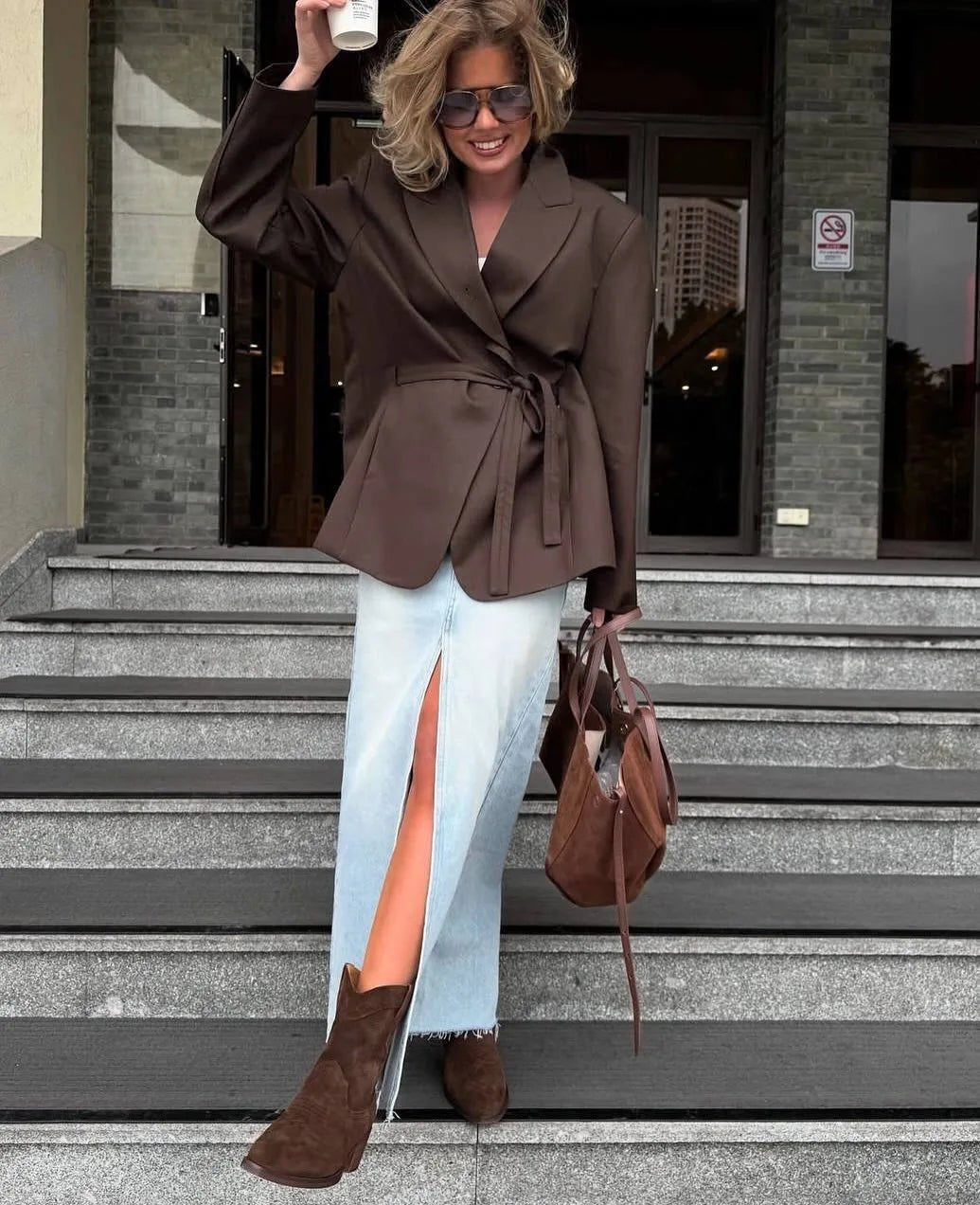 Mia blazer med snøring