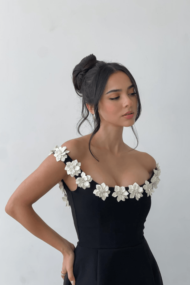 Milou ermeløs minikjole med blomstermønster