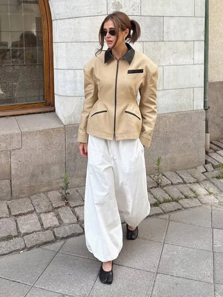 Natalie strukturert jakke med timeglasspassform
