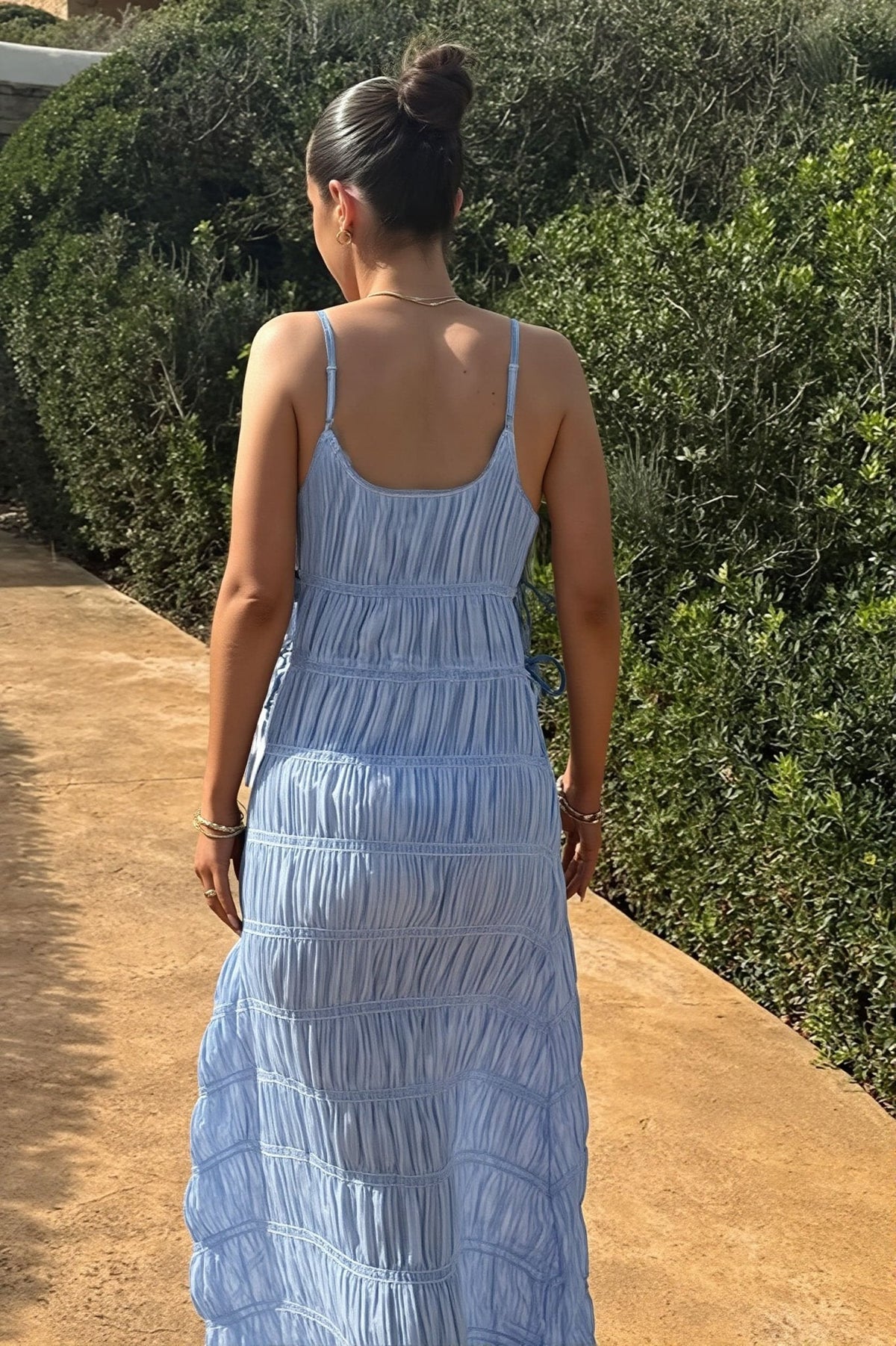 Olivia ribbestrikket maxikjole