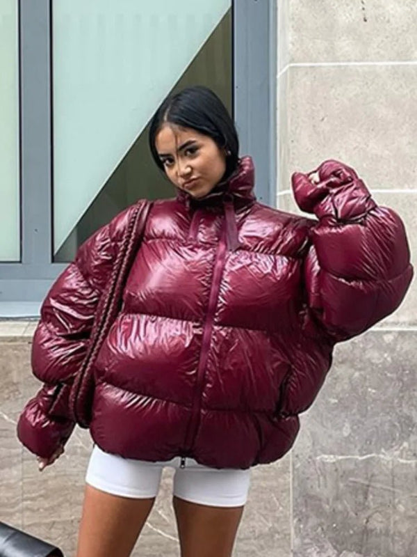 Olivia blank vattert jakke
