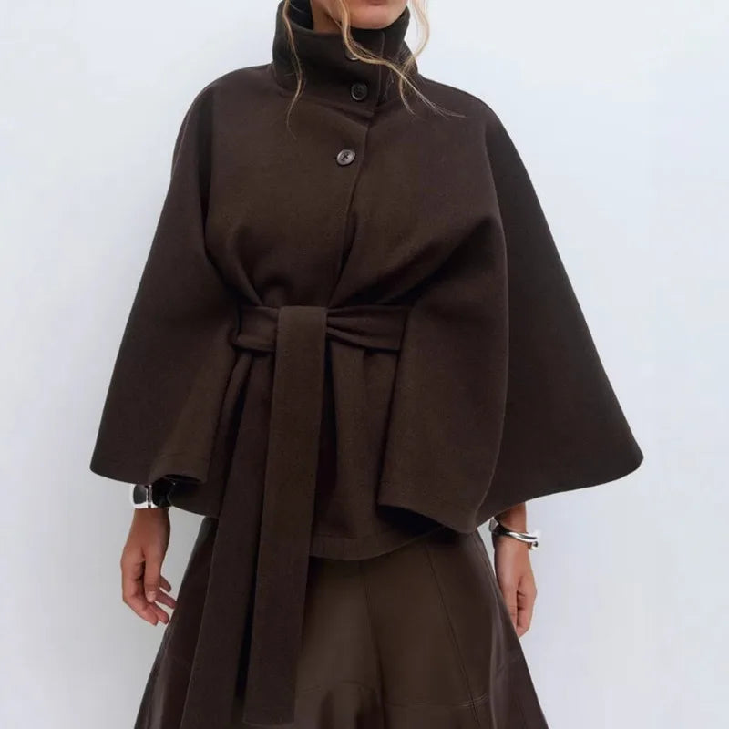Oversized jakke med belte
