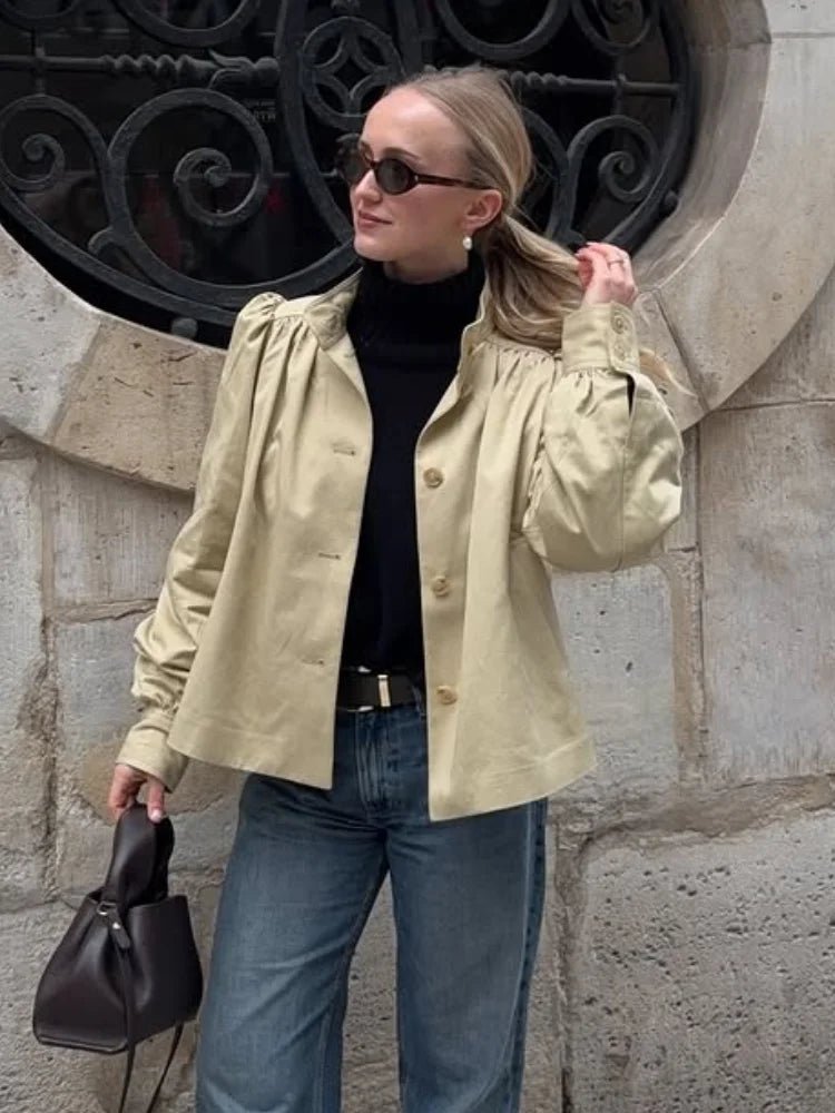 Pia jakke med ballongermer
