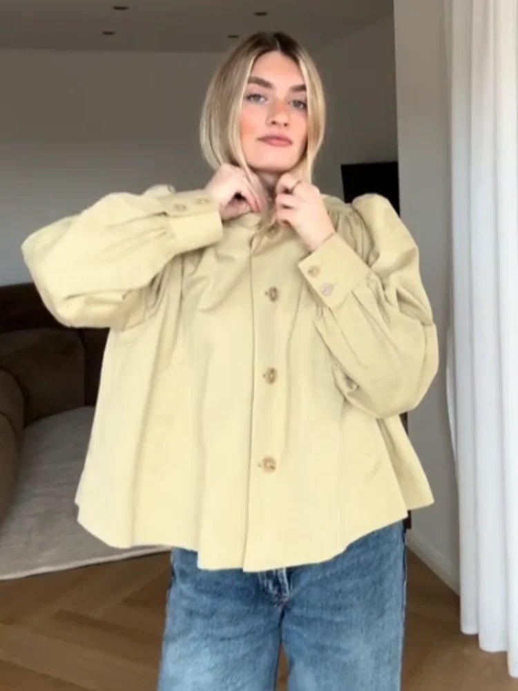 Pia jakke med ballongermer