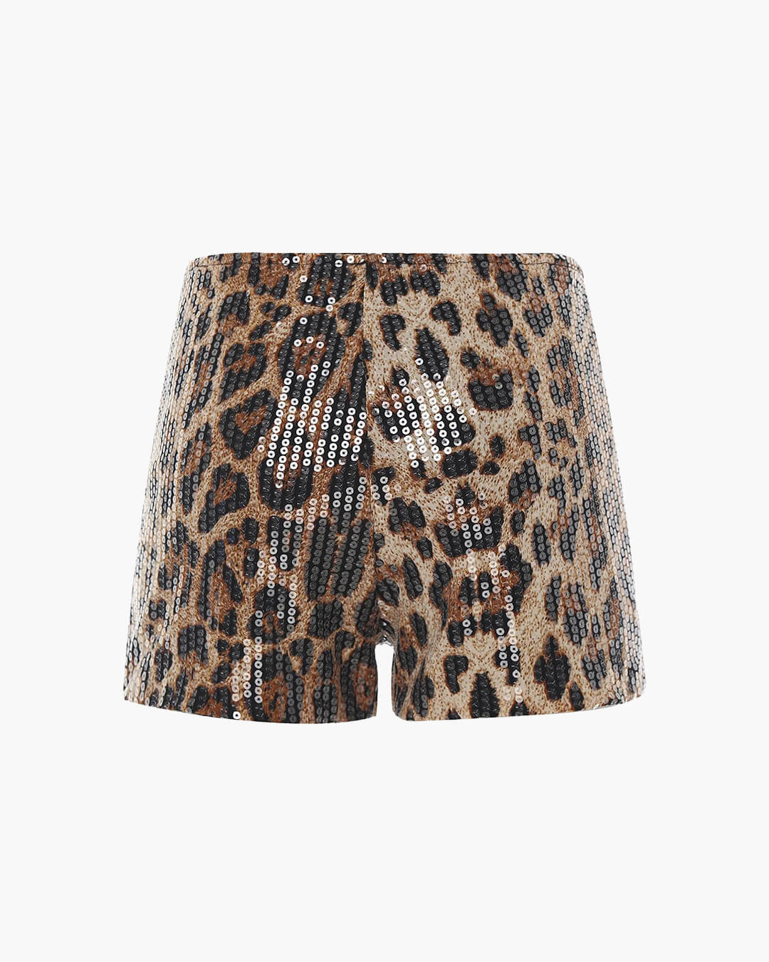 Quennie leopardmønstrede paljetshorts