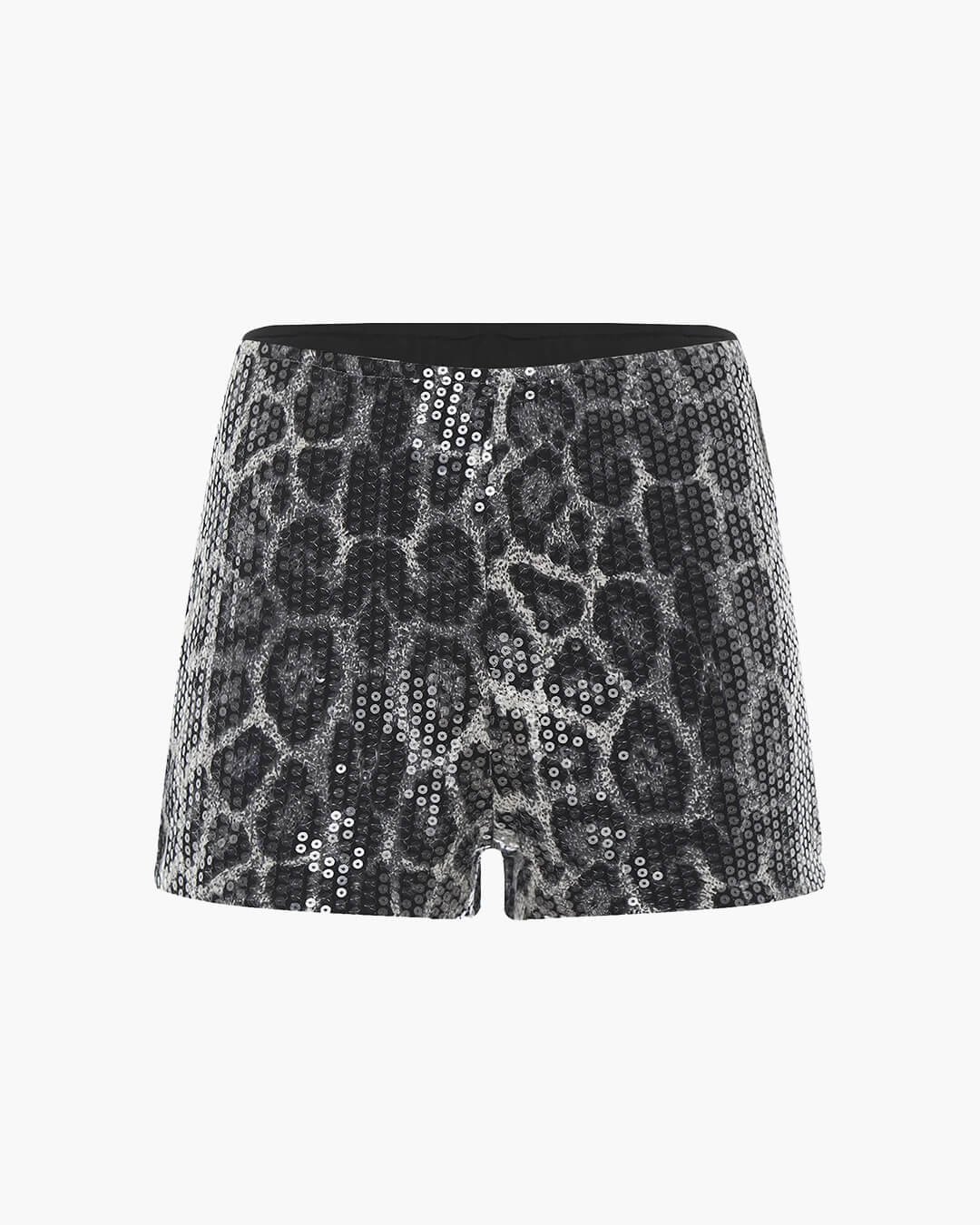 Quennie leopardmønstrede paljetshorts