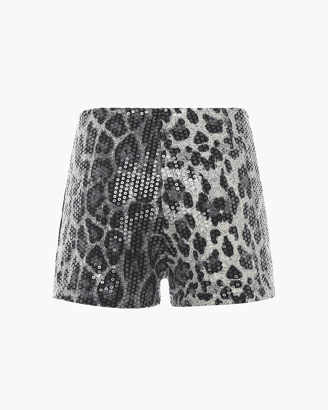 Quennie leopardmønstrede paljetshorts
