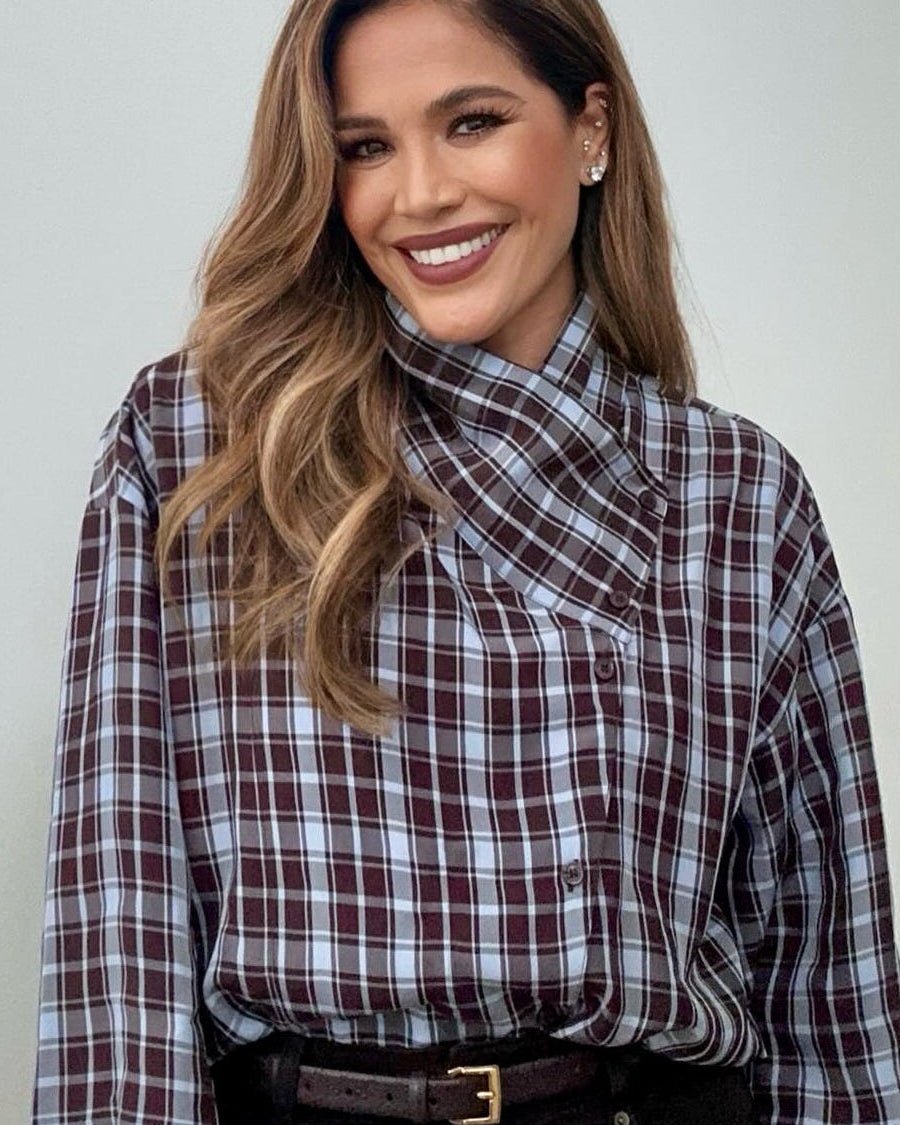 Rebecca Poplin Plaid Wrapped Shirt