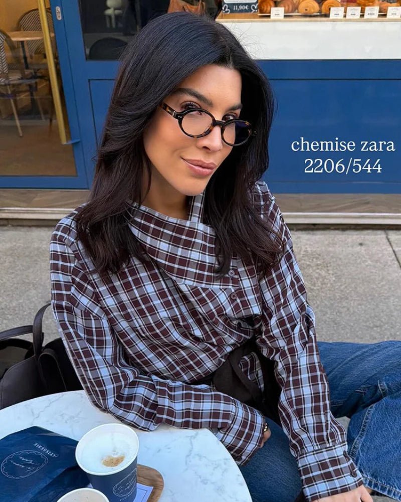 Rebecca Poplin Plaid Wrapped Shirt