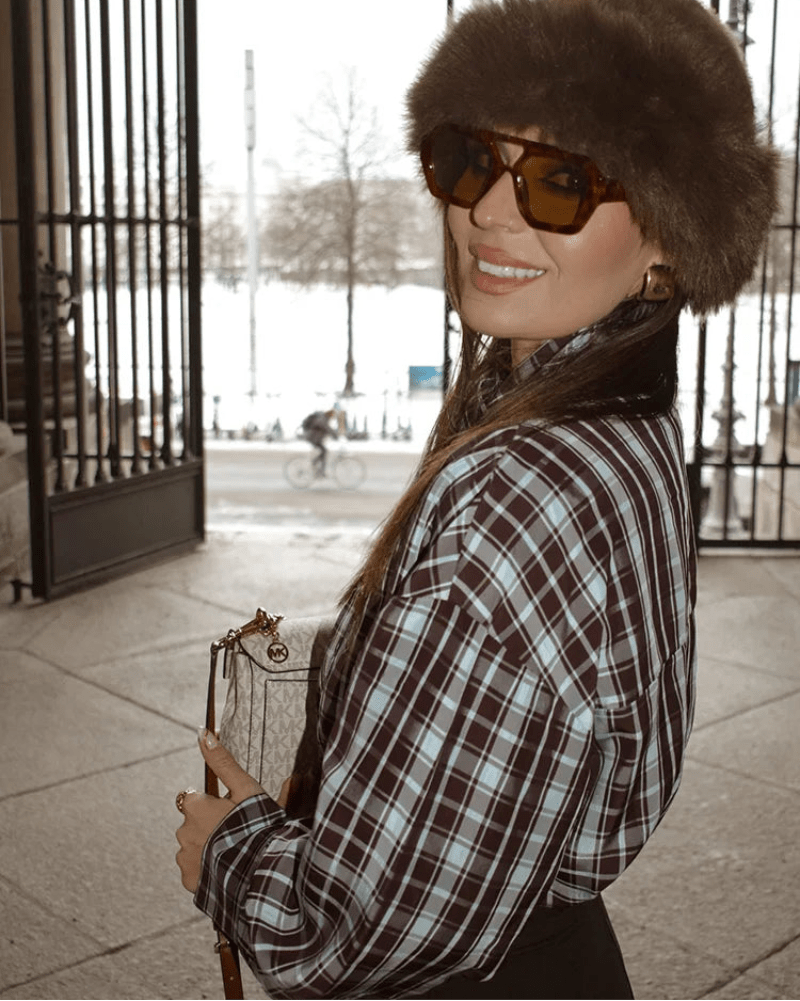 Rebecca Poplin Plaid Wrapped Shirt