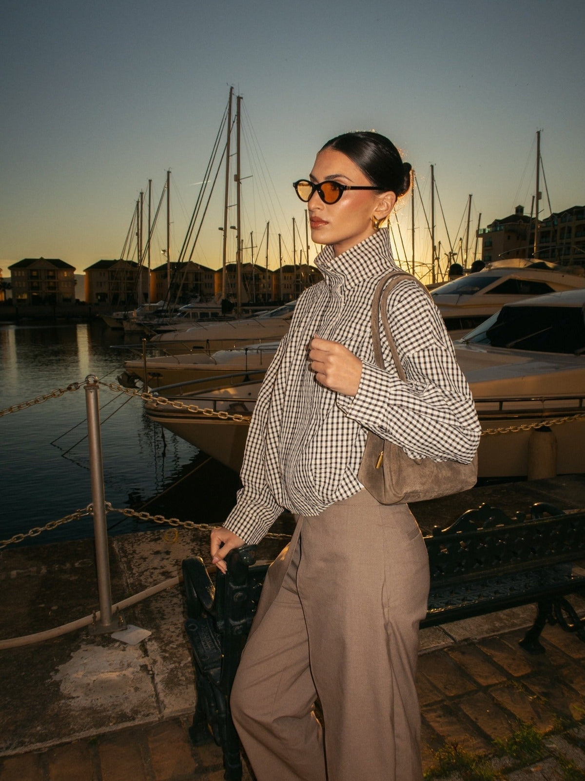 Rebecca vintage-rutet blazer