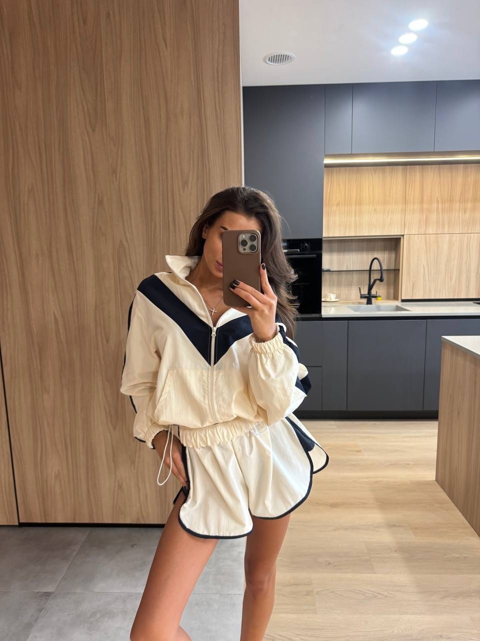 Remi Chevron Windbreaker Jacket
