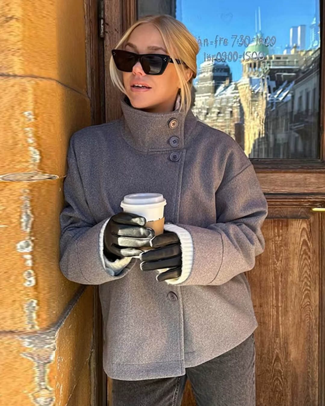 Rosalia elegant jakke med ståkrage