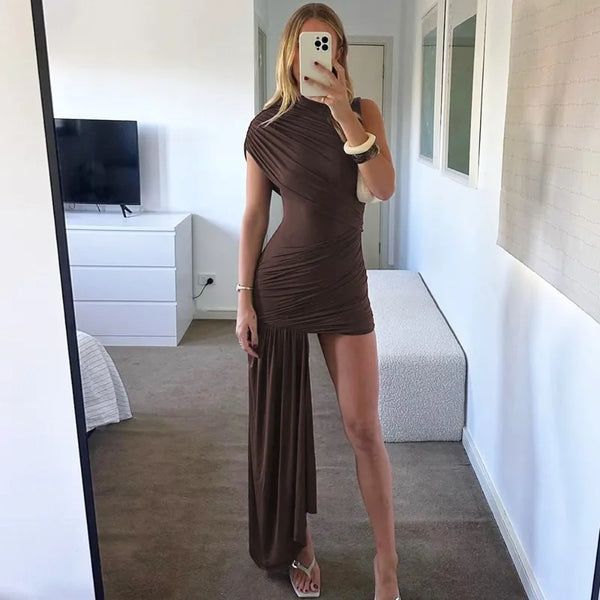 Ruched Fitted Mini Dress