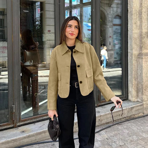 Sandy Collared Suede Jacket