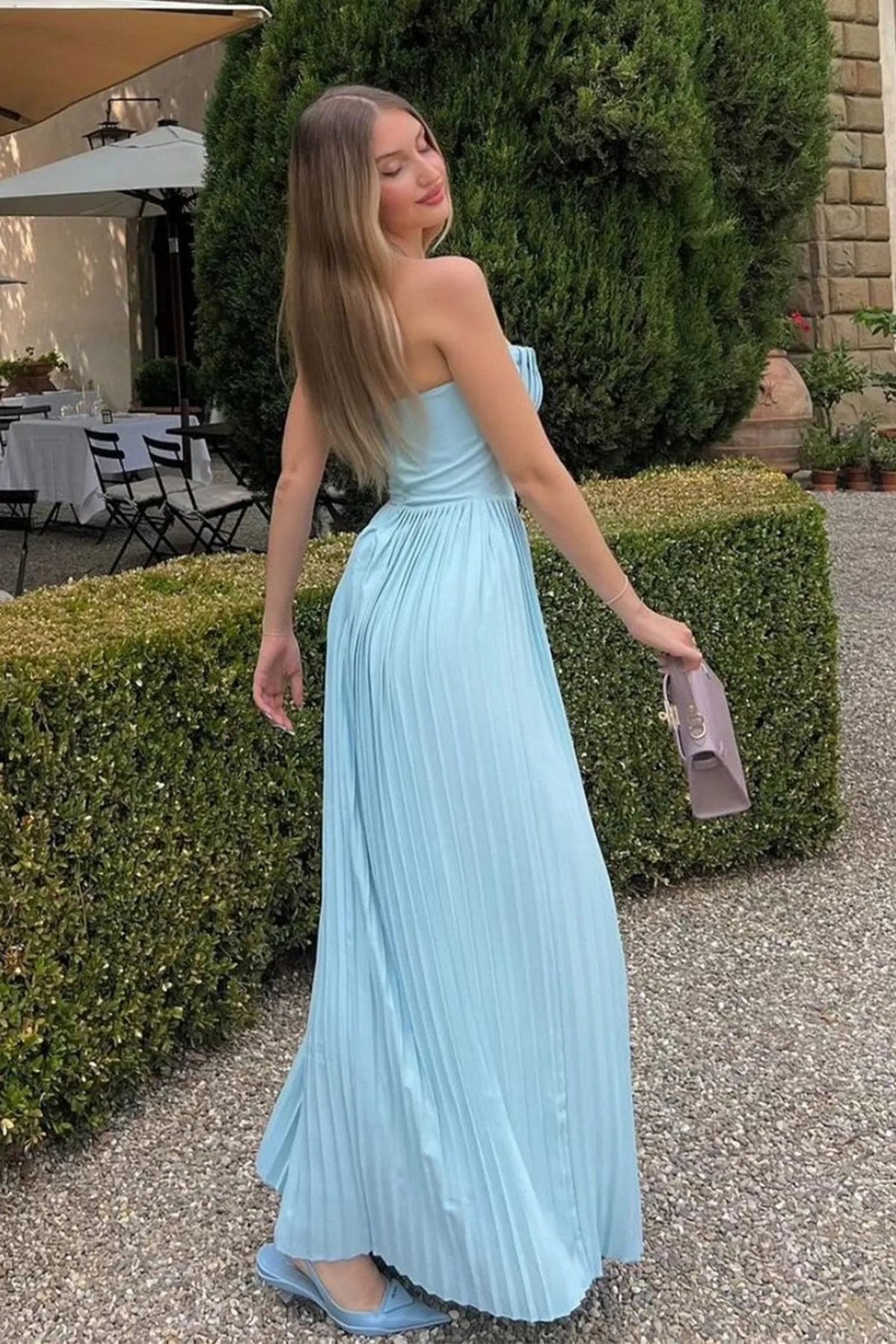 Selena stroppeløs maxikjole