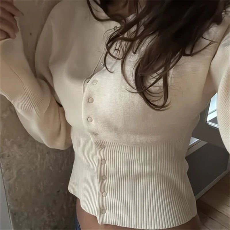 Shelly strikket cardigan med trykknapper