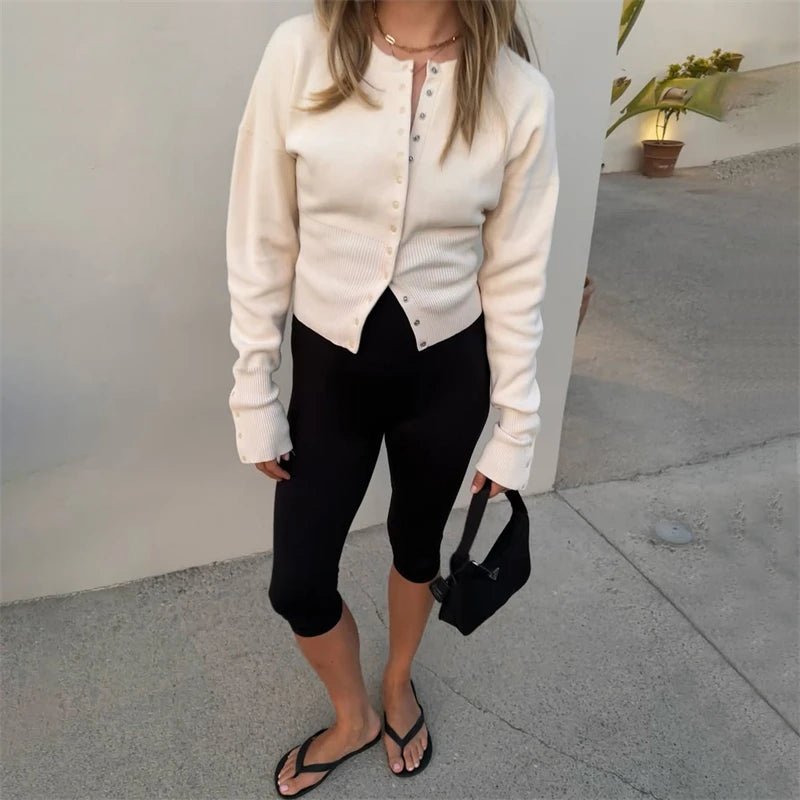 Shelly strikket cardigan med trykknapper