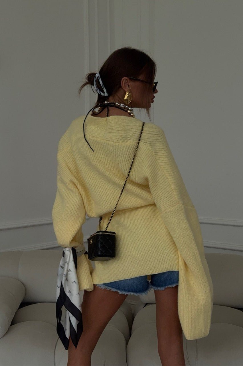 Sidonie midi-cardigan med belte