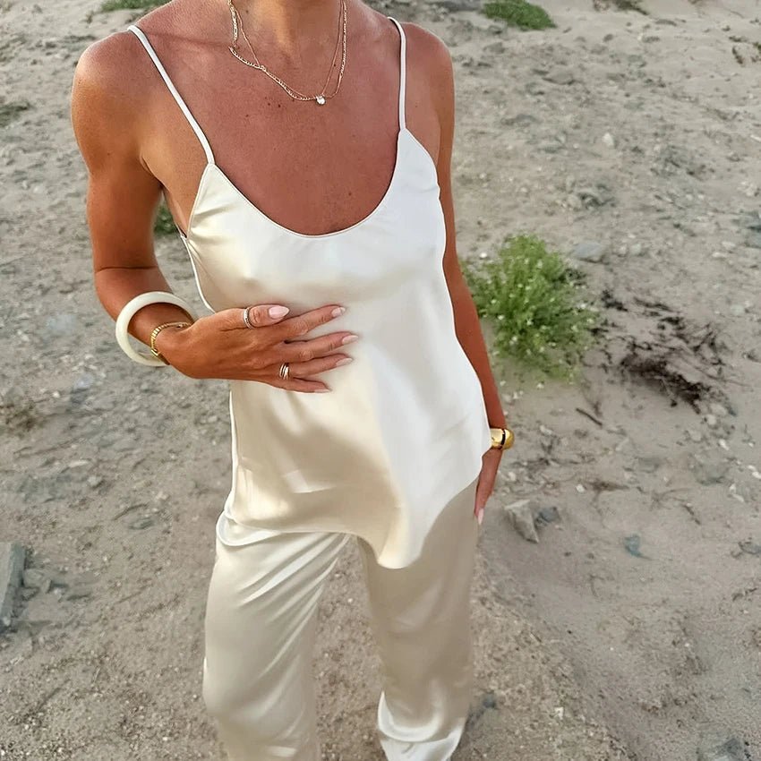 Sienna pysjamassett i champagnesateng