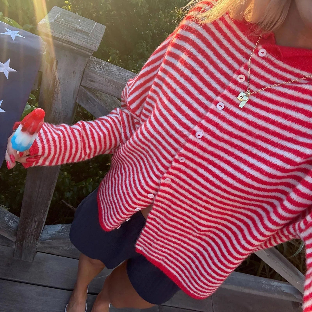Sofia stripete cardigan