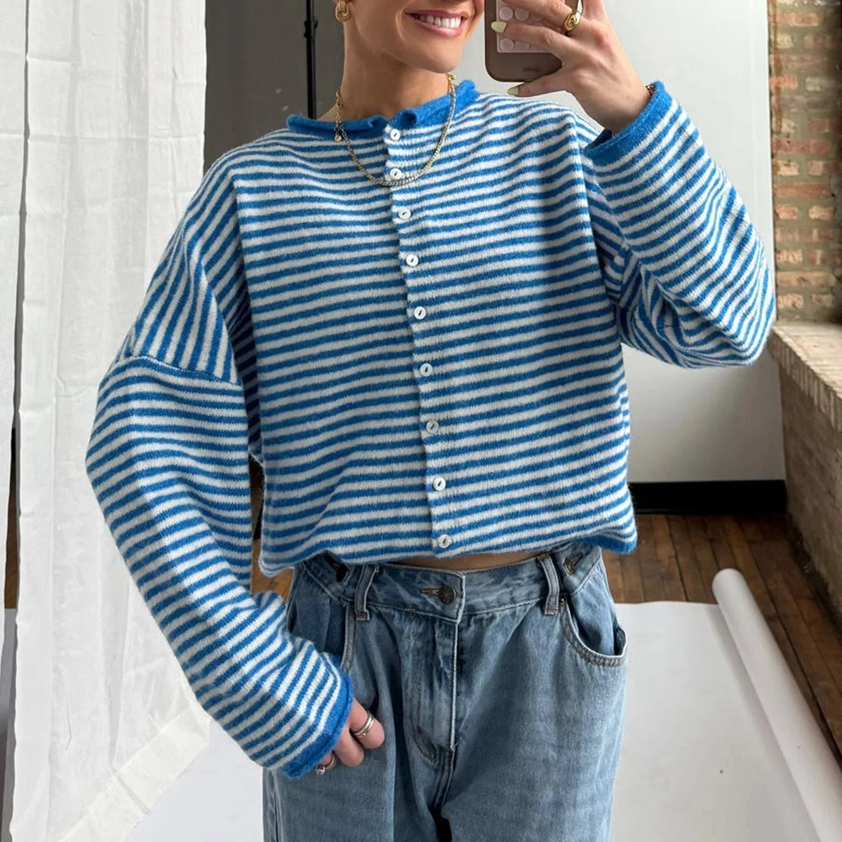 Sofia stripete cardigan