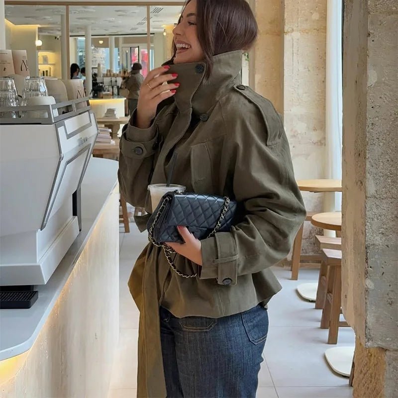 Sophia trenchcoat med belte