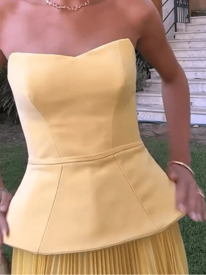 Sophia plissert sommerskjørtsett