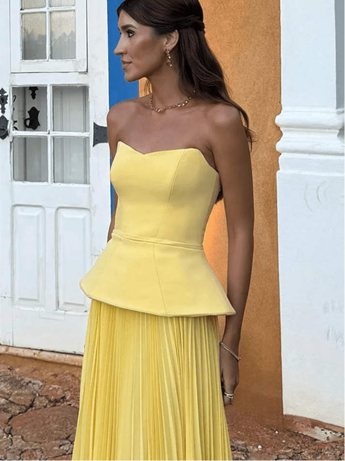 Sophia plissert sommerskjørtsett