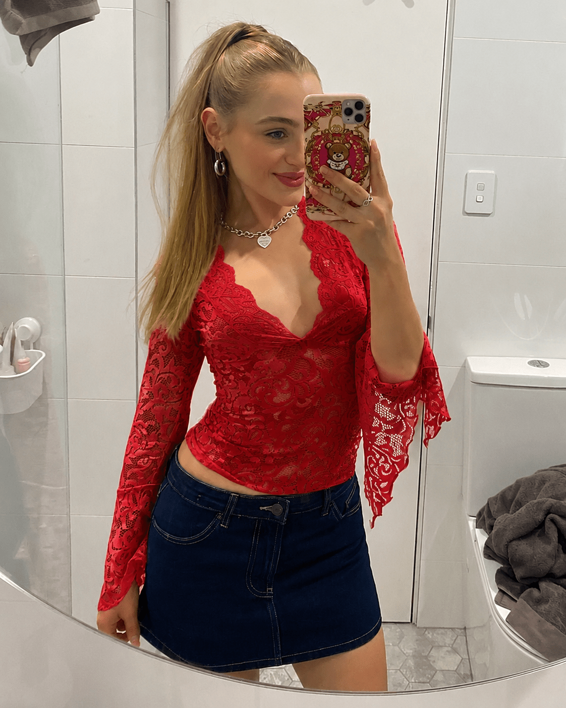 Sophia V-Neck Lace Top