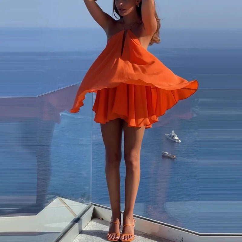 Sophie halterneckkjole, minilengde
