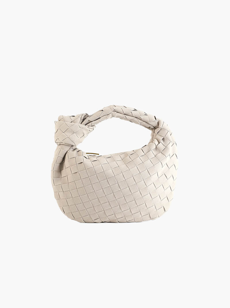 Suede Woven Mini Handbag