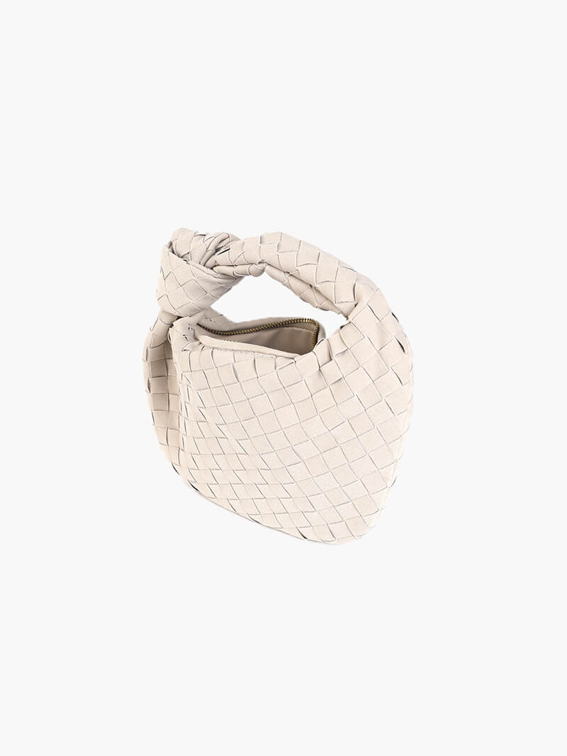 Suede Woven Mini Handbag