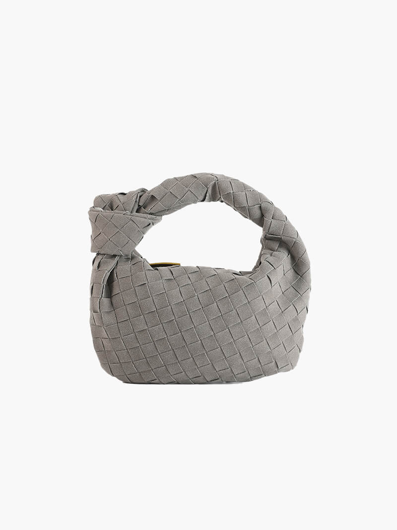 Suede Woven Mini Handbag
