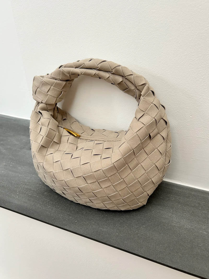 Suede Woven Mini Handbag