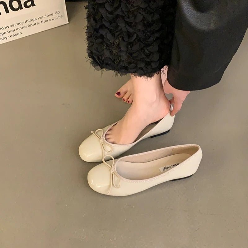Suzette ballerinasko med sløyfe