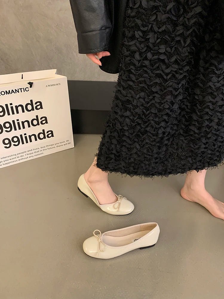 Suzette ballerinasko med sløyfe