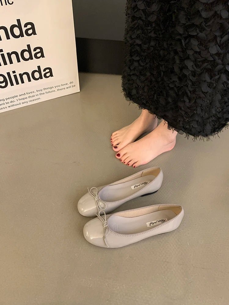 Suzette ballerinasko med sløyfe