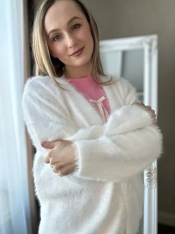 Terry lun strikket cardigan