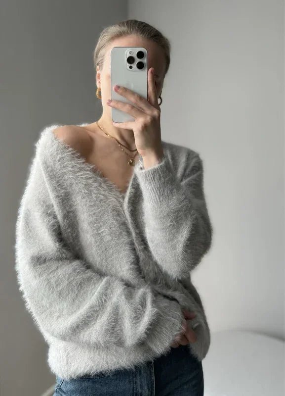 Terry lun strikket cardigan