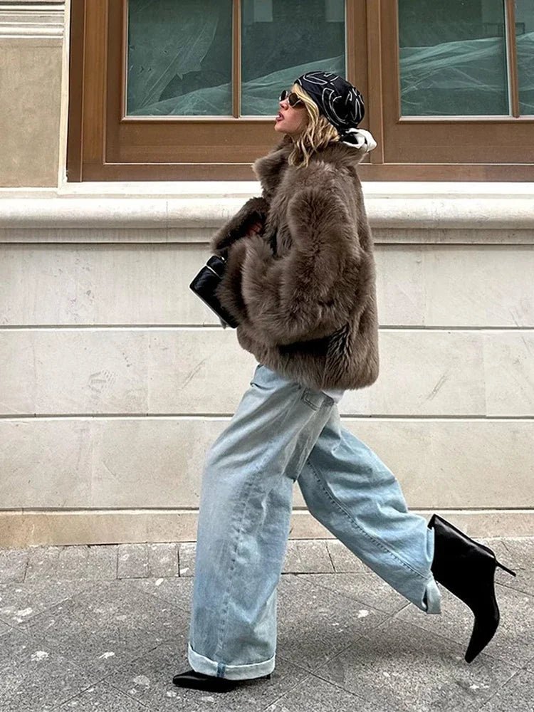 Thalia kåpe i fuskepels