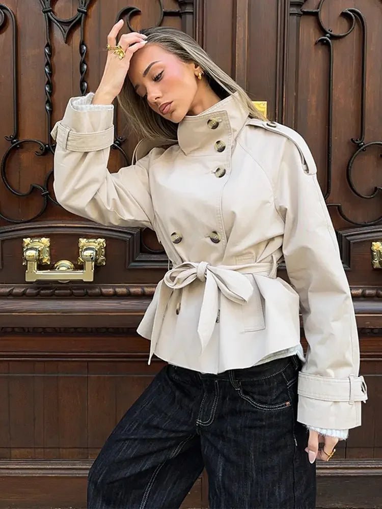 Thea Belted Short Trench Coat